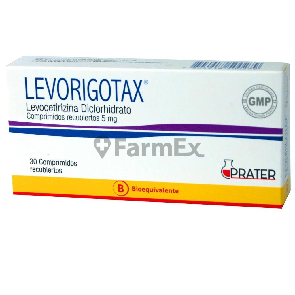 Levorigotax 5 mg. 30 Comprimidos Recubiertos PRATER